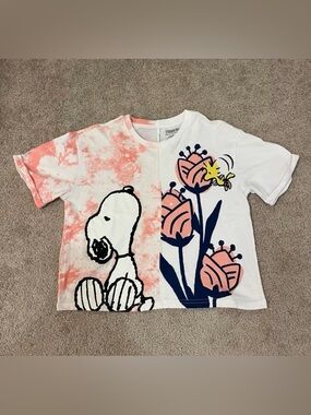 Peanuts Split Design Graphic Tee